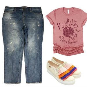 Universal Thread Boyfriend Crop Jeans SZ 20WR